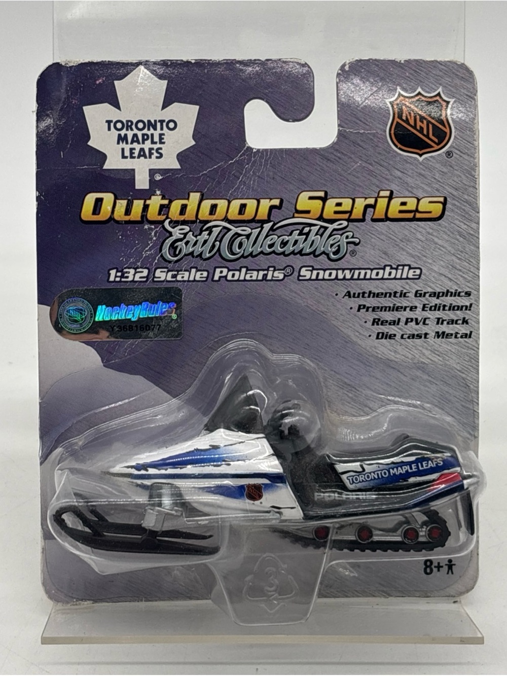Ertl NHL Toronto Maple Leafs Outdoor Series Polaris Snowmobile Toy Original 2005
